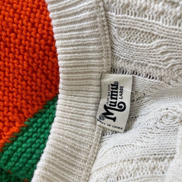 Show Me Your Mumu Sweater Womens Large Cream Knit Lace Up Casual Boho Chunky - Picture 5 of 5